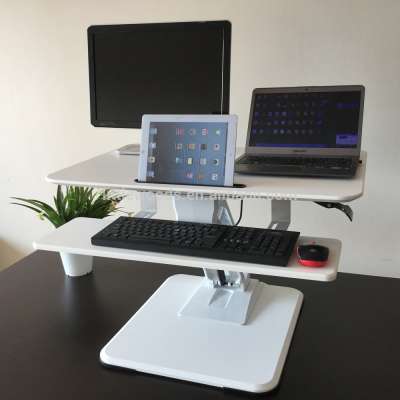 Tabletop Sit to Stand Gas Spring Height Adjustable Standing Desk Monitor Riser