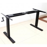 Manual height adjustable desk hand crank lift table