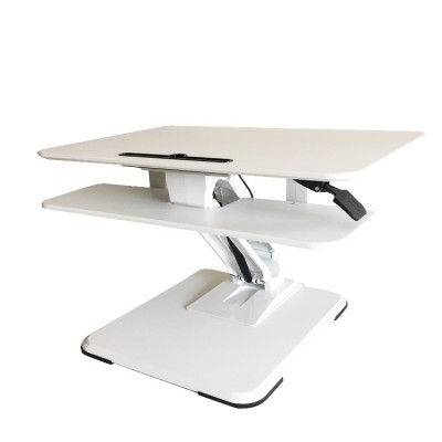 Ergonomic sit-stand desktop workstation standing desk converter