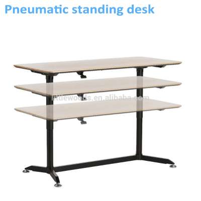 2018 new design Hangzhou factory direct low cost Pneumatic adjustable height stand up desk