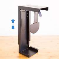 Under Desk Mount Adjustable Height and Width Computer Tower CPU Holder