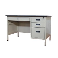 Classical designoffice  furniture KD steel frame office table desk with locking drawers